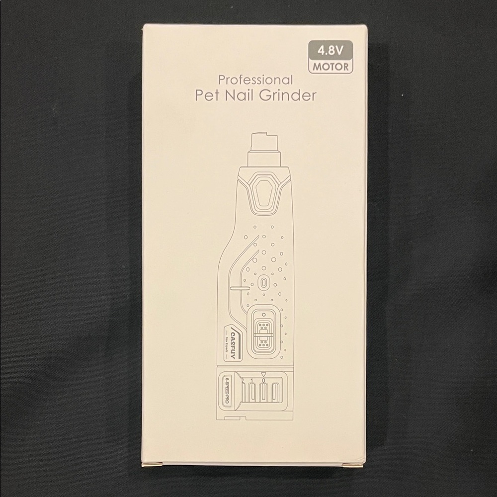 Casfuy 6-Speed Pet Nail Grinder with USB Charging